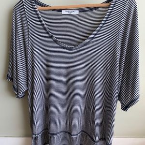 Project Social-T Navy and Tan Stripe